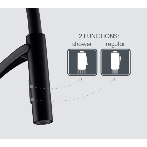 Kitchen faucet Rubineta Ultima-50 UL50068, Black