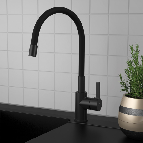 Kitchen faucet Rubineta Flexy 33 BK2, Black