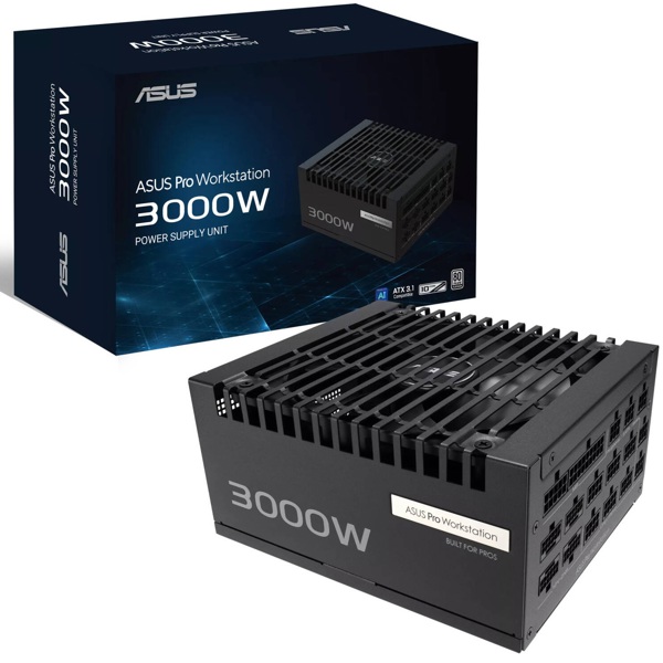 Power Supply ASUS 90YE00Z0-B0EA00 Pro WS, 3000W, 80 PLUS Platinum, Black