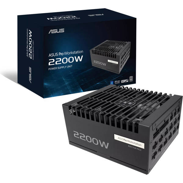 Power Supply ASUS 90YE00Z1-B0NA00 Pro WS, 2200W, 80 PLUS Platinum, Black