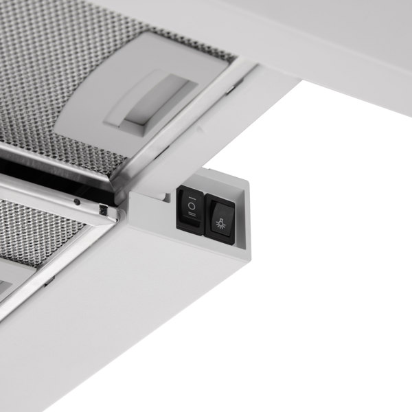 ჩასაშენებელი გამწოვი Ardesto HT-F700MW, 450m³/H, Built in Hood, White