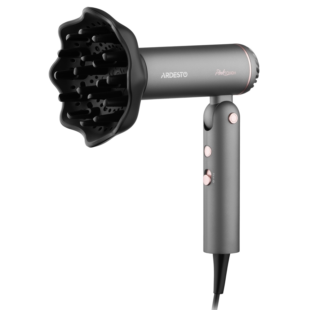 თმის საშრობი Ardesto HD-R360PT Pink Touch, 1300W, Hair Dryer, Grey
