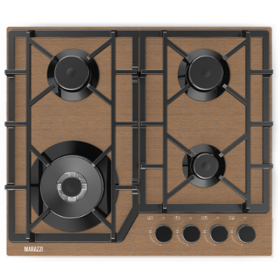 ჩასაშენებელი გაზის ქურის ზედაპირი Marazzi MVBH-G60S4(BRG), Built-in Gas Cooktop, Brown