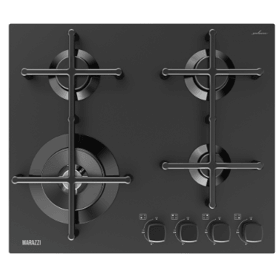 ჩასაშენებელი გაზის ქურის ზედაპირი Marazzi MVBH-G60S4K19(BMGS), Built-in Gas Cooktop, Black