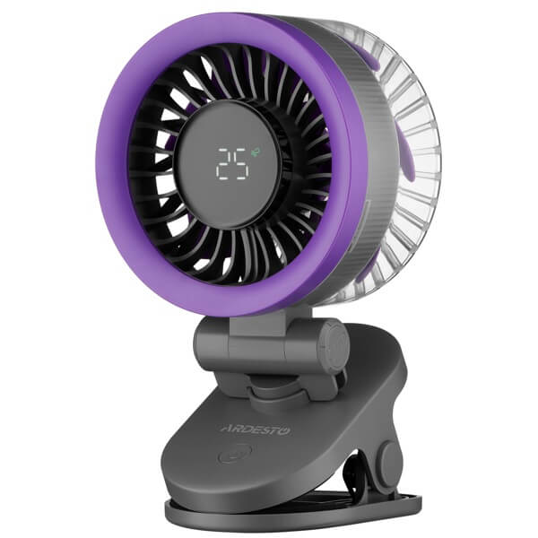 Rechargeable Fan Ardesto FT-M83GR OneBreeze, 5W, Grey