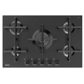 ჩასაშენებელი გაზის ქურის ზედაპირი Marazzi MVBH-G75S4K19(BMGS), Built-in Gas Cooktop, Black