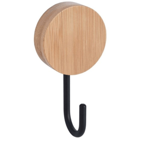 პირსახოცის საკიდი Bisk Plain, Towel Rack, Black/Bambo