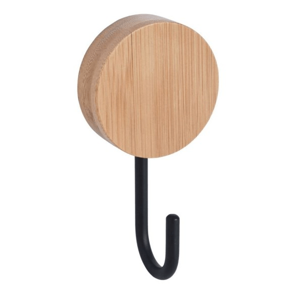 Towel Rack Bisk Plain, Black/Bambo