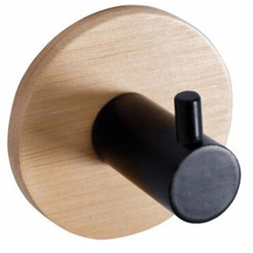 პირსახოცის საკიდი Bisk Plain, Towel Rack, Black/Bamboo