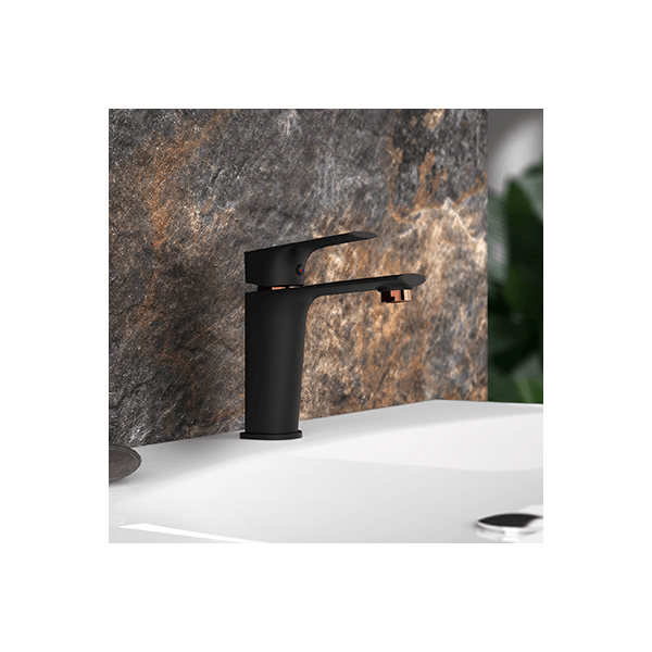 Washbasin faucet Rubineta Modena 18 BK RG, Black