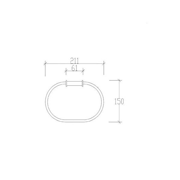 პირსახოცის საკიდი Tema 71008, Towel Rack, Chrome