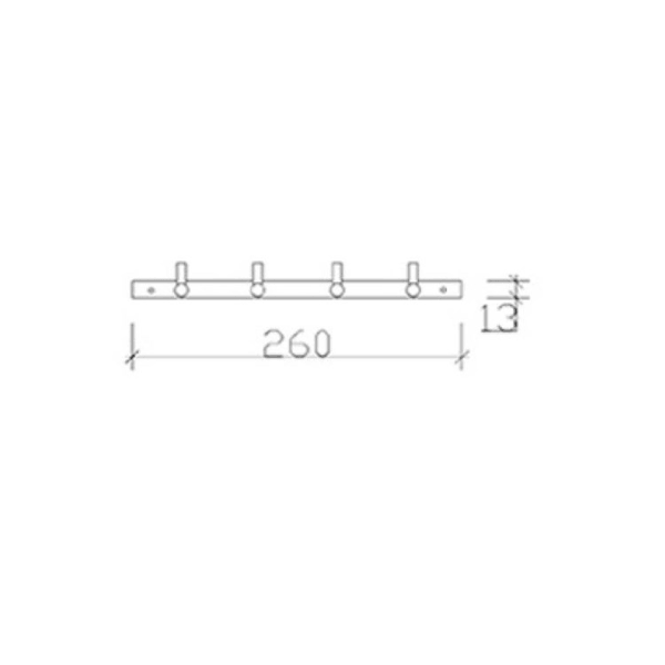 პირსახოცის საკიდი Tema 74304, Towel Rack, Silver