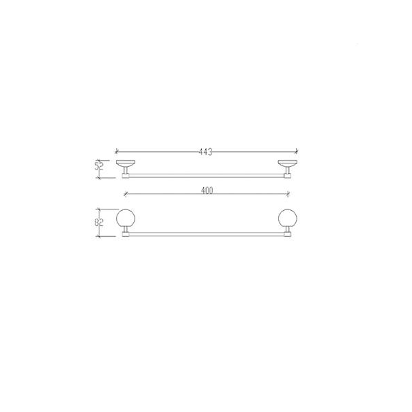 პირსახოცის საკიდი Tema 71606, Towel Rack, Chrome