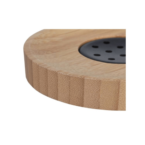 სასაპნე Bisk Umbra Plus bamboo 08293, Soap Dish, Black/Wood