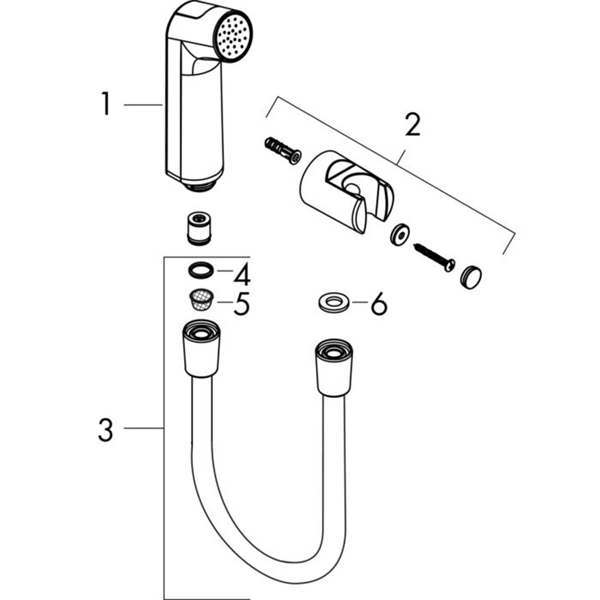 ბიდეს კომპლექტი Hansgrohe 29234000, Bidet set, Silver