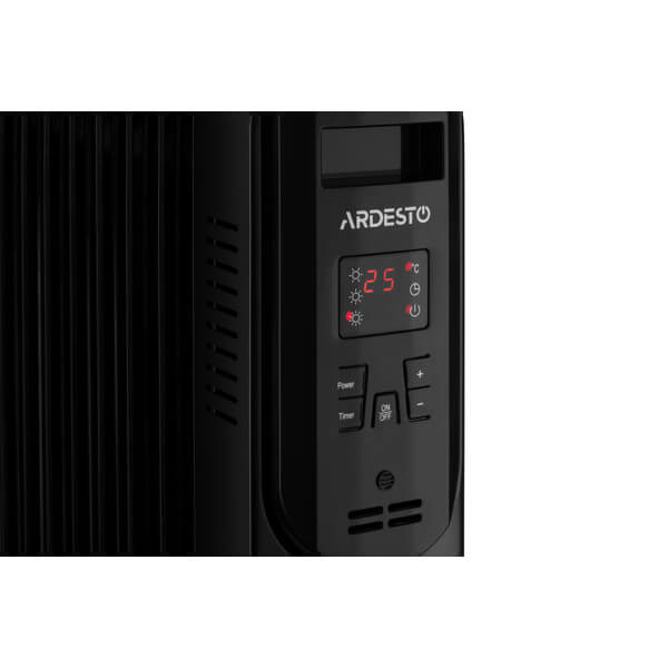 Oil Radiator Ardesto OFH-E11X2, 2500W, 25m², Black