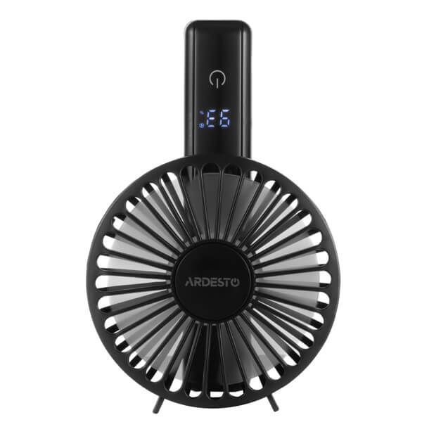 Rechargeable Fan Ardesto FN-HS-2000, 5W, Black