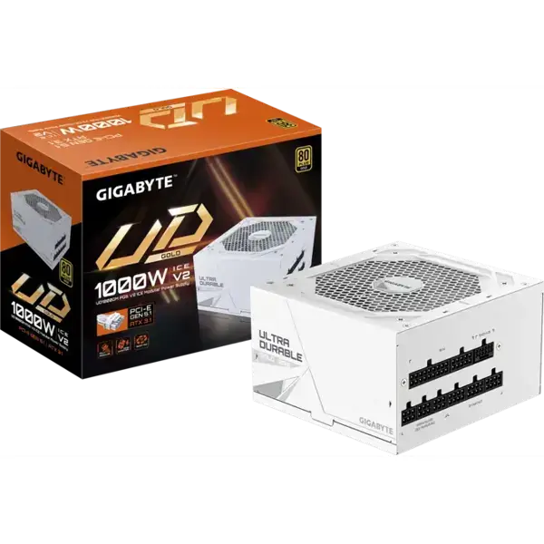 Power Supply Gigabyte GP-UD1000GM_PG5_ICE, 1000W, 80 Plus Gold, White