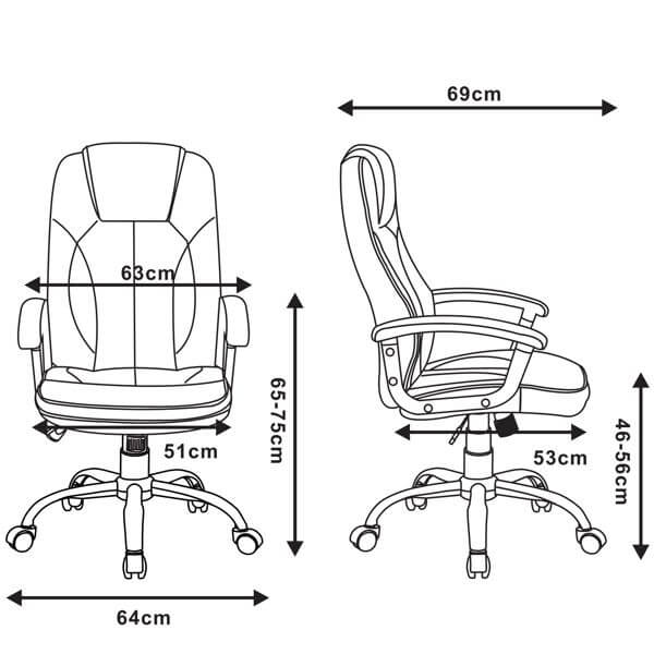 Office Chair 2E 2E-OC135-BLACK, Black