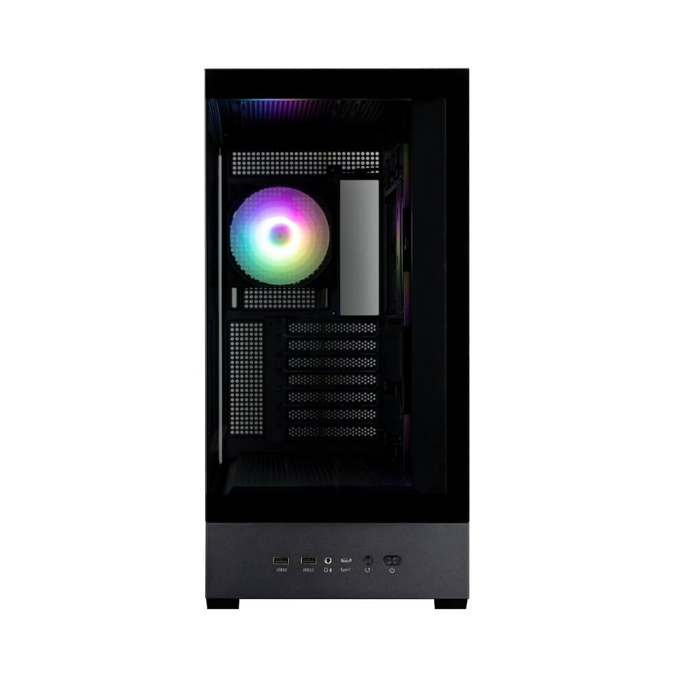 Computer Case Zalman P40DSBLACK, MidT, ATX, mATX, Mini-ITX, 2xUSB 3.0, Type-C, Black
