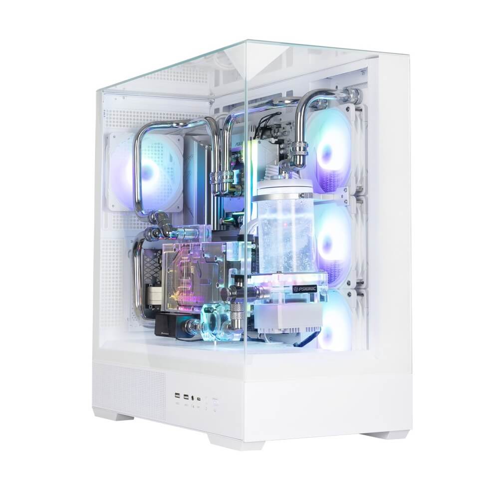ქესისი Zalman P40PRISMPLUSWHITE, Computer Case, ATX, mATX, Mini-ITX, 2xUSB 3.0, Type-C, White