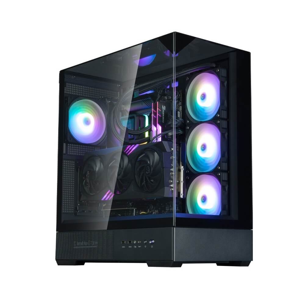 Computer Case Zalman P40PRISMPLUSBLack, ATX, mATX, Mini-ITX, 2xUSB 3.0, Type-C, Black