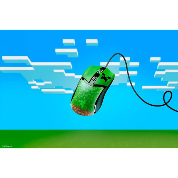 მაუსი Razer RZ01-04650200-R3M1 Cobra, Wired, USB, Gaming Mouse, Green/Minecraft Edition
