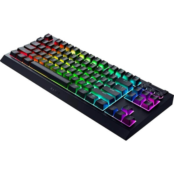 Gaming Mechanical Keyboard Razer RZ03-05480100-R3M1 BlackWidow V4 TKL HyperSpeed, Wireless, USB, Bluetooth, Type-C, Black