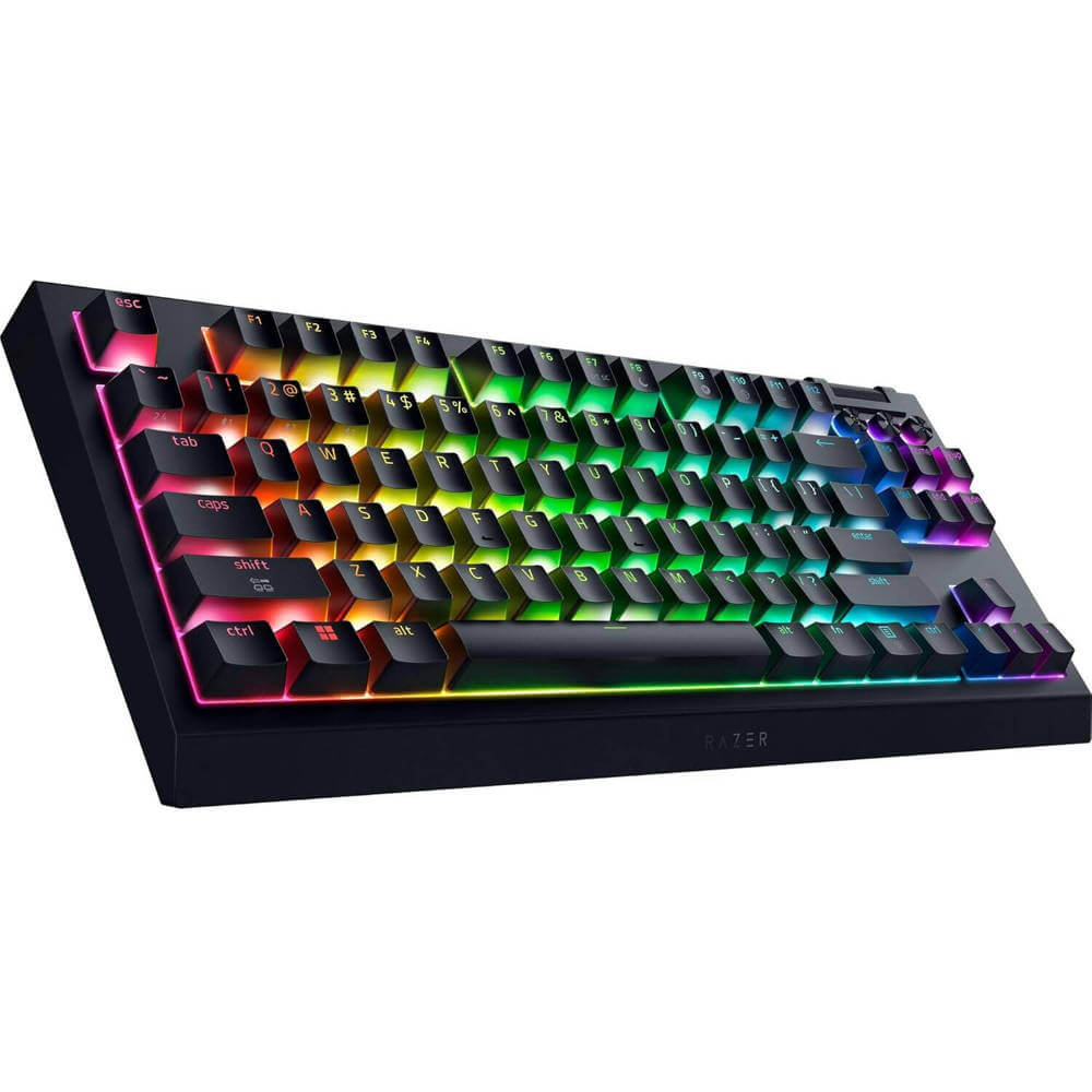 კლავიატურა Razer RZ03-05480100-R3M1 BlackWidow V4 TKL HyperSpeed, Wireless, USB, Bluetooth, Type-C, Gaming Mechanical Keyboard, Black