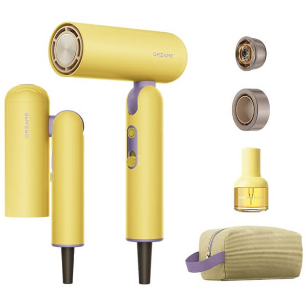 თმის საშრობი Dreame AHD51 Pocket Cake, 1300W, Hair Dryer, Yellow