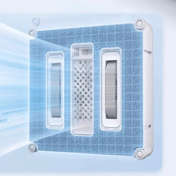 მინის საწმენდი რობოტი Hutt W9, 3800Pa, Window Cleaning Robot, White