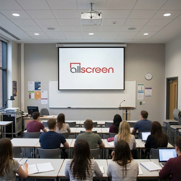 ALLSCREEN MANUAL PROJECTION SCREEN 160X160CM HD FABRIC CWP-6363 White