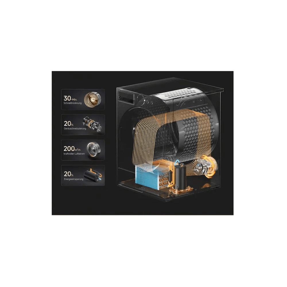 Washing Dryer Dreame DWD09L90TAEU L9, 9Kg, 68dB, Grey