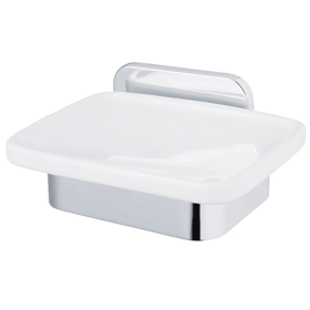 სასაპნე Bisk Tore 07826, Soap Dish, White/Silver