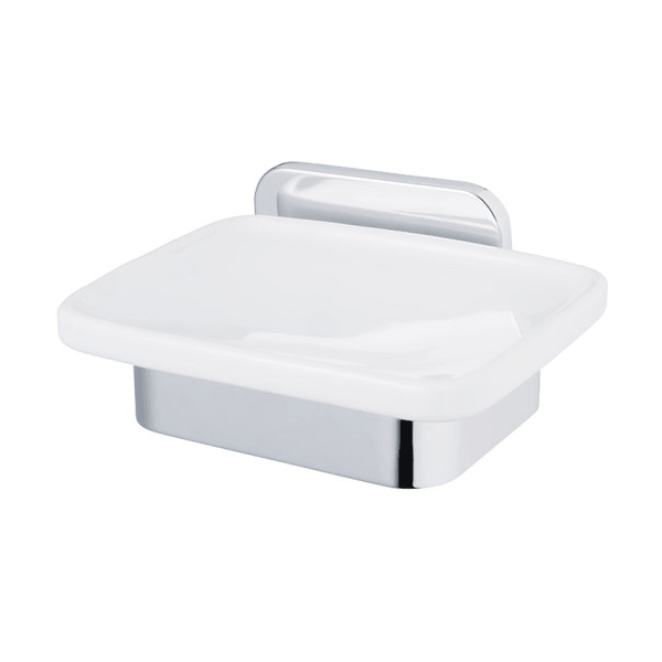 სასაპნე Bisk Tore 07826, Soap Dish, White/Silver