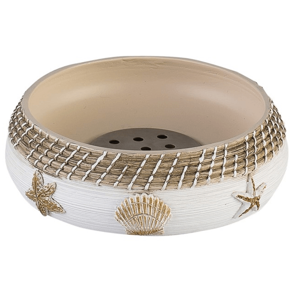 სასაპნე Primanova STARFISH D-15431, Soap Dish, White/Gold