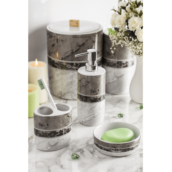 სასაპნე Primanova Garnsey D-20481, Soap Dish, White/Grey