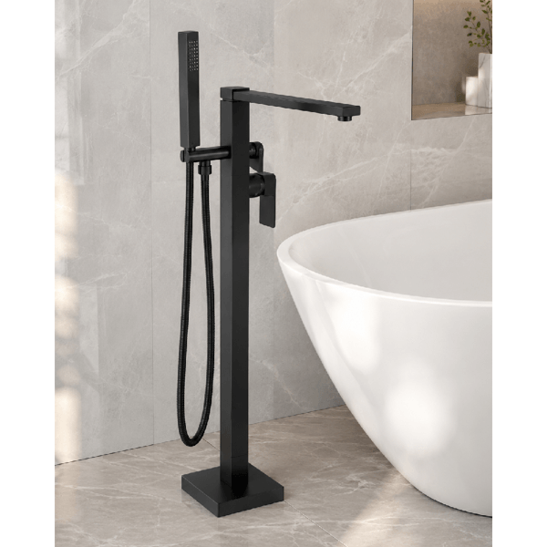 დასადგამი აბაზანის ონკანი Monaco Group XH-3 Square, Square Floor-Standing Bath Mixer, Black