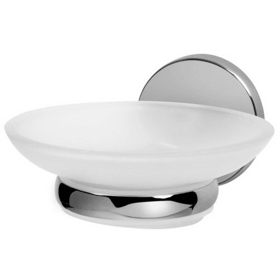 სასაპნე Bisk CHROMA BF, Soap Dish, White/Silver