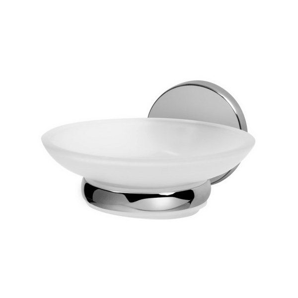 სასაპნე Bisk CHROMA BF, Soap Dish, White/Silver