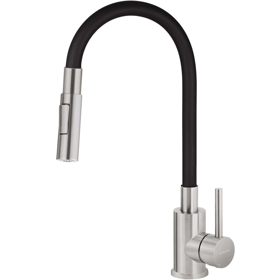 სამზარეულოს შემრევი Deante Luno BOC_B740, Kitchen sink mixer, Black/Silver
