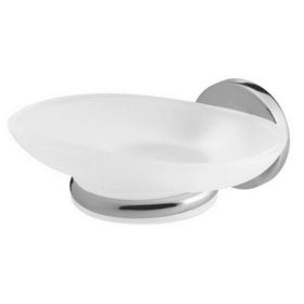 სასაპნე Bisk ONTARIO, Soap Dish, White/Silver