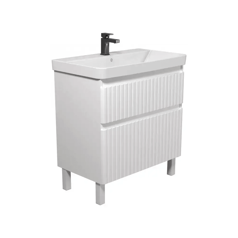 აბაზანის ტუმბო ხელსაბანით OEM FLUFFY 80-U Vivace, Bathroom furniture with washbasin, White