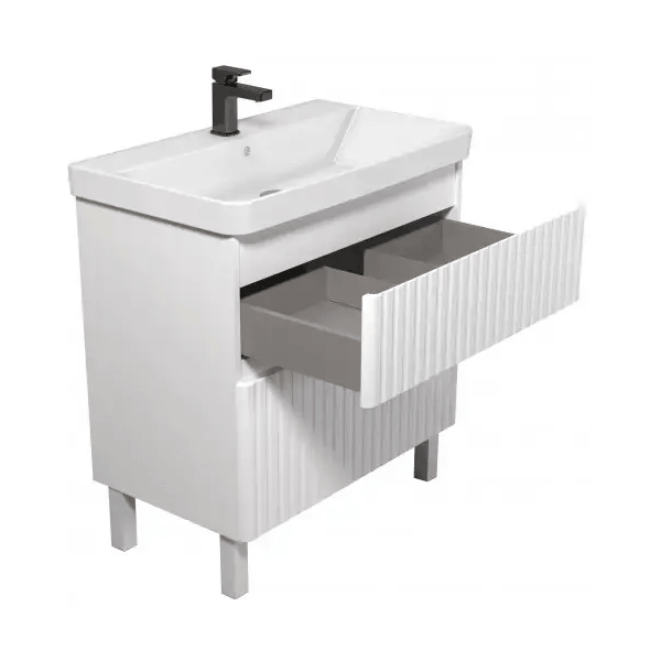 აბაზანის ტუმბო ხელსაბანით OEM FLUFFY 80-U Vivace, Bathroom furniture with washbasin, White