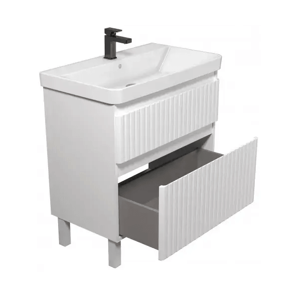 აბაზანის ტუმბო ხელსაბანით OEM FLUFFY 80-U Vivace, Bathroom furniture with washbasin, White