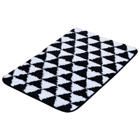 აბაზანის ხალიჩა Bisk 07925, Bath Mat, Black/White