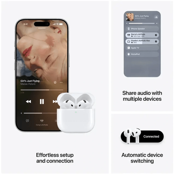 ყურსასმენი Apple MKFW4ZE/A AirPods 5, Earbuds, Wireless, Bluetooth, White