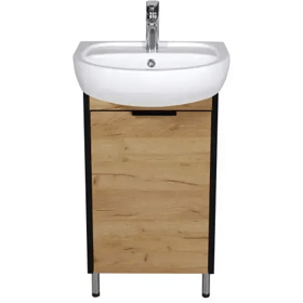 აბაზანის ტუმბო ხელსაბანით Dacota Craft 50 wood Solo, Bathroom furniture with washbasin, Brown