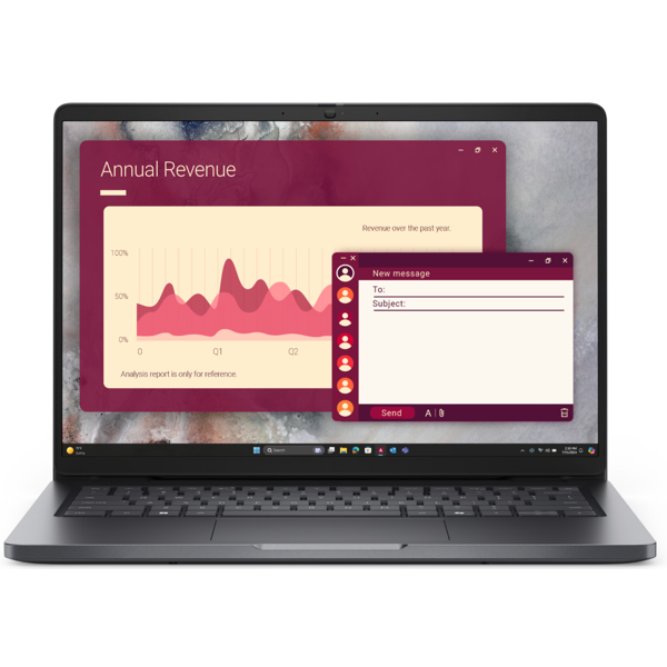 ნოუთბუქი Dell Pro 14, 14", Ultra 7-255U, 16GB, 512GB SSD, Integrated, Black