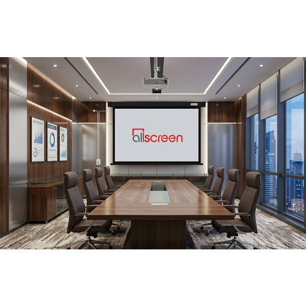 პროექტორის ელექტრო ეკრანი ALLScreen CMP-8080B, Electric Projection Screen With Remote Control, 200x200cm, 1:1, 110", 100°